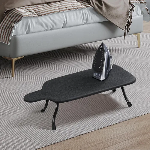 Vista 5 de Duwee Tabla de planchar de mesa de 15 x 30 pulgadas extra ancha con cubierta resistente al calor, almohadilla de fieltro y espuma de doble capa