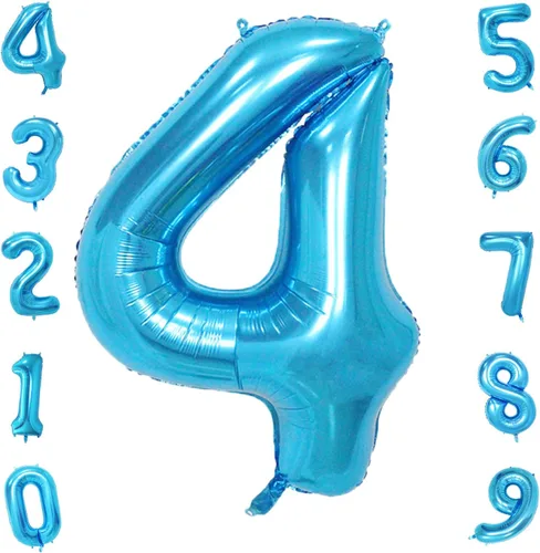 Vista 13 de Globo azul con el número 0, 40 pulgadas, Mylar premium, reutilizable, para decoración de fiesta de cumpleaños