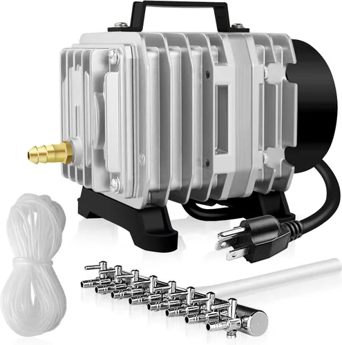 Vista 10 de Simple Deluxe Bomba de aire con salidas de flujo de aire ajustables para acuarios, peceras y sistemas hidropónicos