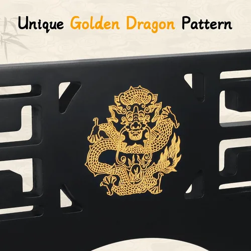 Vista 3 de Alyoen Soporte de pared Katana para espada Samurai con gancho acolchado de terciopelo y patrón de dragón, soporte de espada para sable de luz