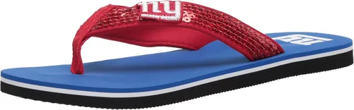 Vista 33 de FOCO Womens NFL Team Logo Sequin Strap Sandals Flip Flops