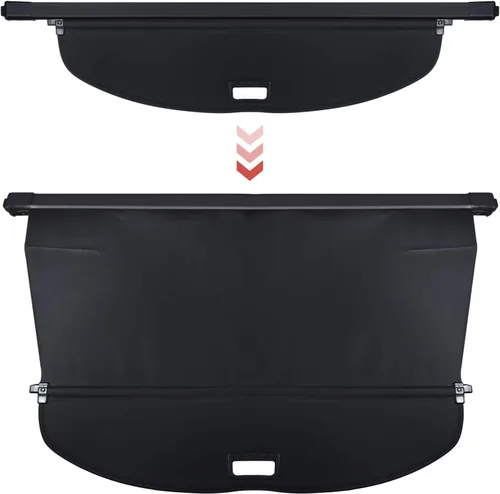 Vista 2 de Cubierta de carga para maletero para Nissan Rogue S SV SL Platinum 2014-2020 retráctil para maletero trasero de carga, cubierta de seguridad