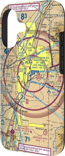 Vista 2 de Albuquerque (ABQ) Sectional Chart - Aviation Case for iPhone 17