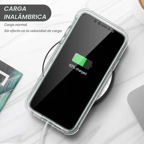 Vista 6 de SURITCH Funda transparente para iPhone 11 (solo 6.1 pulgadas), [protector de pantalla integrado] Funda protectora de cuerpo completo a prueba