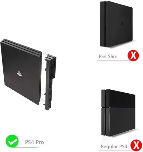 Vista 7 de Linkstyle Cooling Fan for PS4 PRO, USB External Cooler 5 Fan Turbo Temperature Control Compatible with Sony Playstation Pro Gaming Console