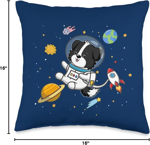 Vista 4 de Border Collie Gift Shirts & Hoodies Border Collie - Almohada de 16 x 16 pulgadas, multicolor
