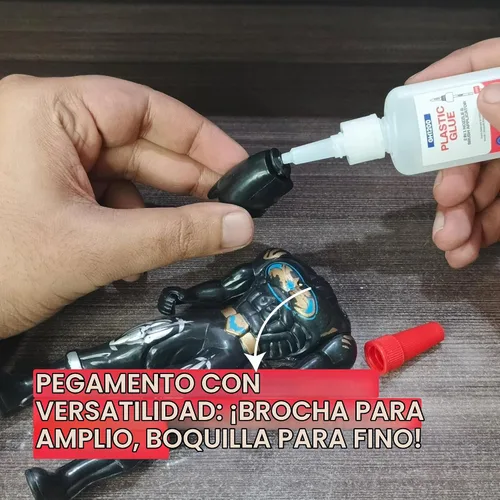 Vista 6 de GH1200 (2-en-1) Súper Pegamento para Plástico con Aplicador de Cepillo y Boquilla - Pegamento para Plástico de Secado Rápido de Alta Resistencia