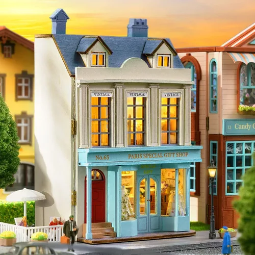 Vista 13 de Kit de casa en miniatura DIY, kit de casa de muñecas de madera CUTEROOM, kit de fabricación de casa en miniatura con muebles, kit de casa de muñecas