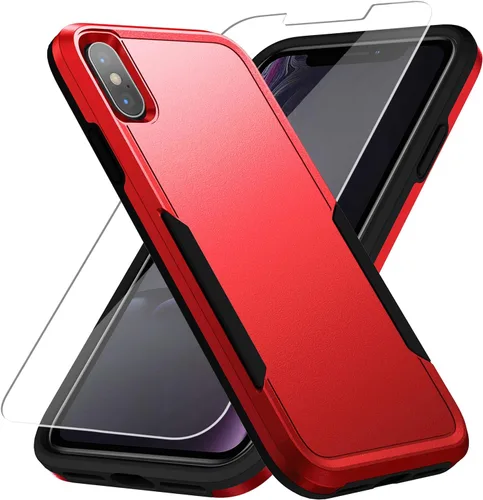 Vista 13 de Carcasa resistente para iPhone X/Xs, de doble capa, a prueba de Negro