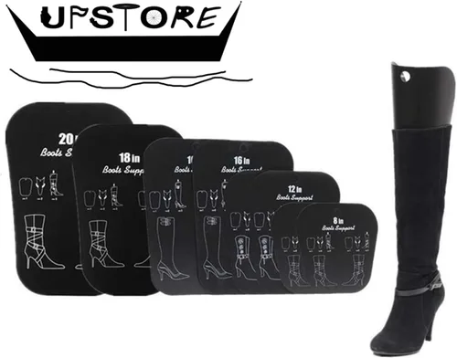 Vista 5 de UPSTORE 2 pares de plástico negro largo automático soporte Shaper zapato árboles altos botas corto Shaper insertos almohadillas