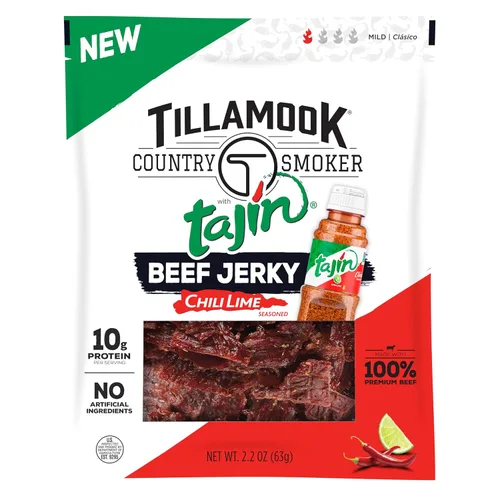 Vista 12 de Tillamook Country Smoker Carne seca de madera dura ahumada con miel, 2.5 onzas (Paquete de 12)