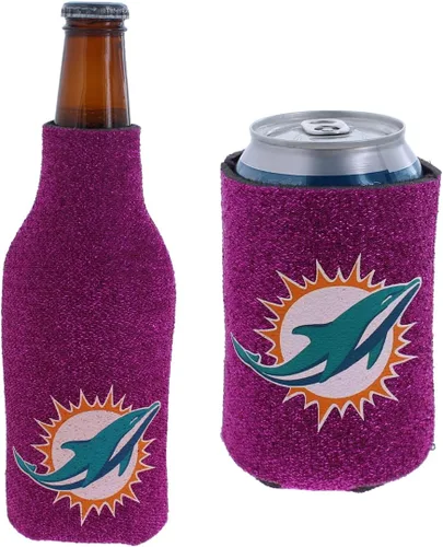 Vista 16 de Soporte aislante para latas y botellas de fútbol americano enfriador de bebidas Huggie (Nueva Orleans (Saints) - Negro) Nueva Orleans (Santos)
