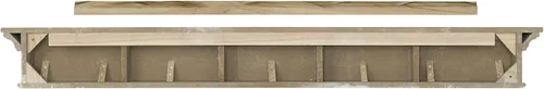Vista 4 de Pearl Mantels 610-60 Henry Mantel Mantel MDF, 60", pintura blanca