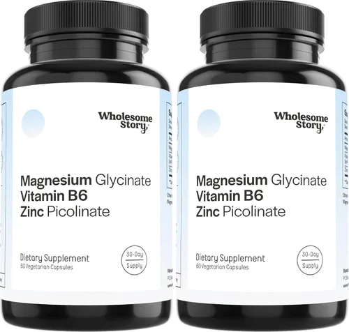 Vista 7 de Picolinato de zinc, suplementos de glicinato de magnesio con vitamina B6 P5P Vitamina de magnesio y zinc Salud reproductiva y de fertilidad