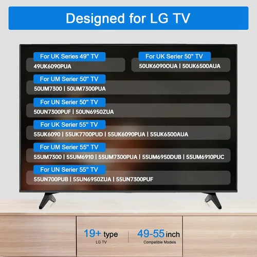 Vista 2 de Reemplazo de patas de soporte de TV para LG 49 50 55 pulgadas 49UJ6300 49LJ5550 49UK6300 50UJ6300 50UK6300MEZ64114730 55UK6500 55UK6300 55UM6900 55