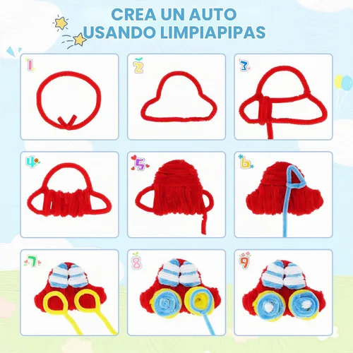 Vista 6 de 2500 limpiapipas para manualidades, limpiapipas a granel para artes y manualidades, tallos de felpilla multicolor, decoración de sala de proyectos
