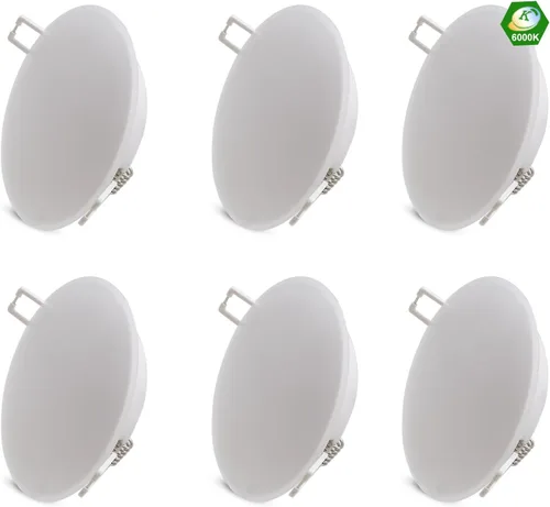 Vista 17 de Lámpara de techo empotrable LED de 12 voltios, luz de disco de 3 pulgadas, regulable 4 W 3500 K blanco cálido, luz interior de montaje empotrado