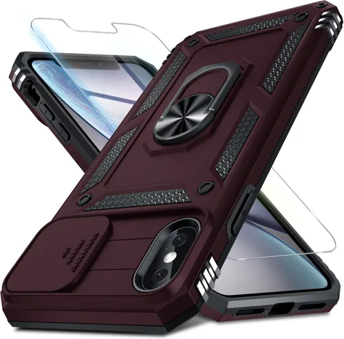 Vista 37 de Janmitta Funda para iPhone 8 Plus/7 Plus/6 Plus, Cubierta de Teléfono con Cubierta Deslizante Integrada para Lente de Cámara + Protector