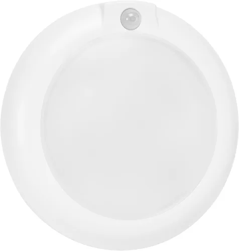 Vista 2 de Maxxima Lámpara LED redonda de 6 pulgadas con sensor de movimiento para montaje en techo, luz blanca cálida de 3000 K, 600 lúmenes, luz de cúpula