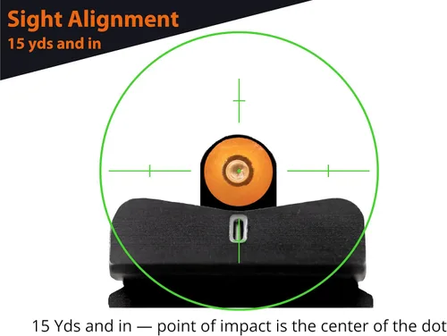 Vista 5 de XS Sights DXT2 - Mira nocturna de punto grande para pistolas CZ, Sig, HK, tritio delantero y trasero que brilla en la oscuridad para aplicaciones