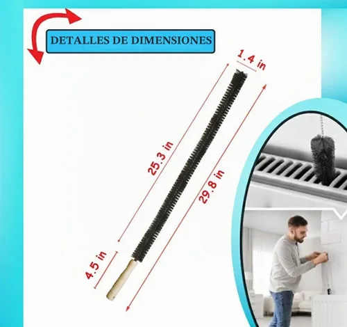 Vista 8 de Kit limpiador de ventilación para secadora de ropa con cepillo de fijación de manguera de vacío, removedor de pelusas, manguera de vacío