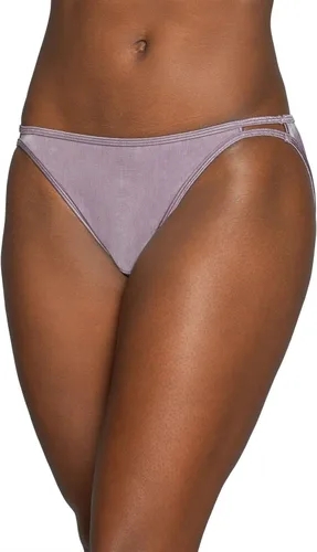Vista 28 de Vanity Fair Bragas de bikini con tira para mujer, Illumination, con elástico sedoso y ribete de satén Paquete de 3 Negro (Midnight Black)