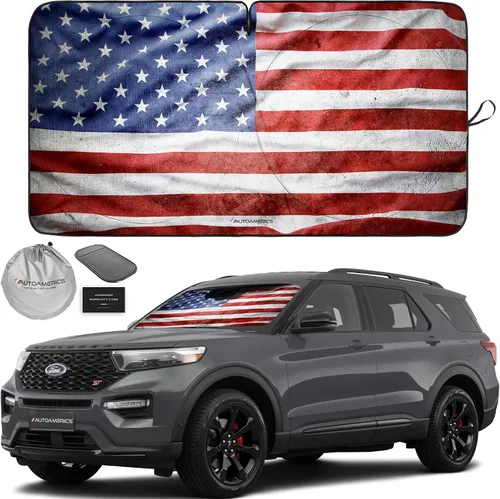 Vista 49 de Parasol de Parabrisas de Una Pieza - Parasol Cromado Líquido Plegable para Ventana Delantera de Auto para Carros SUV Camión - Protector Visor