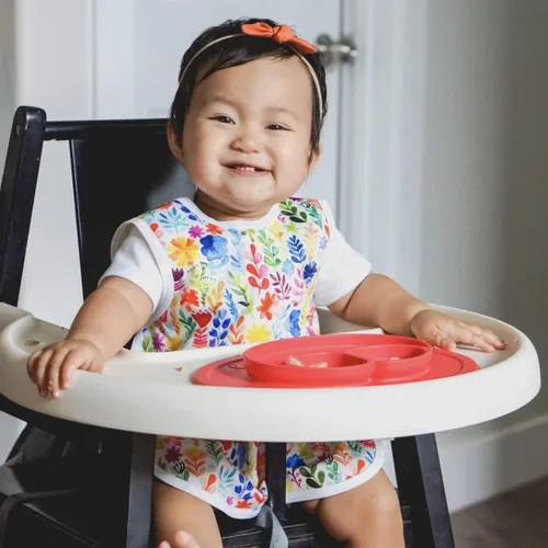 Vista 8 de BapronBaby Babero de destete con diseño floral de acuarela arcoíris para Arco iris acuarela floral