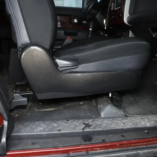 Vista 5 de Cubierta de panel de decoración lateral de asiento de automóvil para Toyota FJ Cruiser 2007-2022, accesorios de panel de ajuste de asiento de fibra