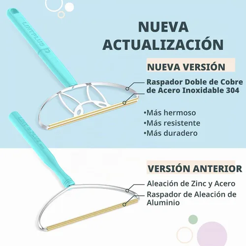 Vista 2 de MAX & Pro LINTPLUS - Paquete de removedor de pelo de mascotas, 2 en 1, doble mango ajustable y fijo, herramientas grandes y compactas