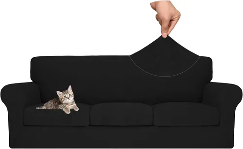 Vista 89 de MAXIJIN 2 fundas elásticas para sillón de sala de estar, fundas gruesas y suaves con brazos para perros, mascotas, protector de sofá individual