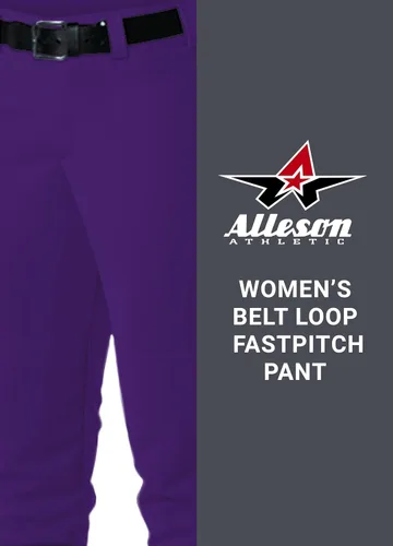 Vista 3 de Alleson Athletic pantalones softball con trabillas de cinturón para mujer