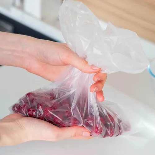 Vista 6 de Bolsas de almacenamiento de alimentos de 10 x 14 pulgadas, bolsa de plástico transparente, 500 unidades bolsa de plástico desechable para alimentos