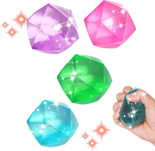 Vista 11 de 2 paquetes de cubos de estrés, pelotas de estrés flexibles para adultos y niños, juguete para aliviar la ansiedad, forma cuadrada con relleno