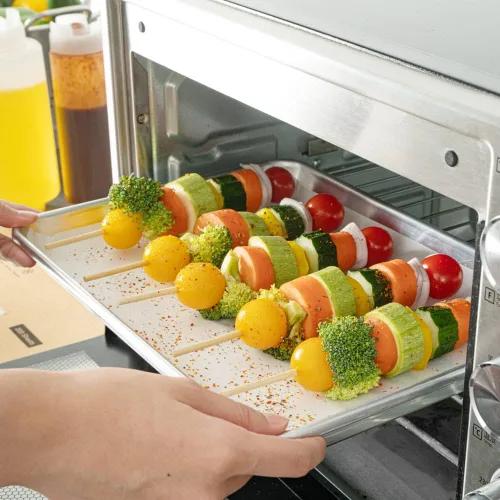 Vista 8 de Restaurantware Robata - Pinchos para asar de 8 pulgadas, 100 pinchos de alta resistencia, pinchos de bambú desechables congelables para verduras