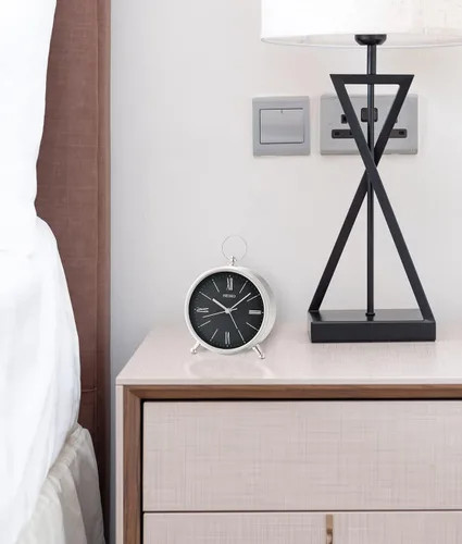 Vista 6 de SEIKO QXE063ALH Reloj de bolsillo estilo dormitorio despertador, negro, 4 pulgadas