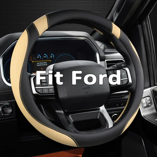 Vista 9 de West Llama Funda para volante de automóvil para Ford F-150, F-250, F-350, Expedition (Negro, tamaño grande)