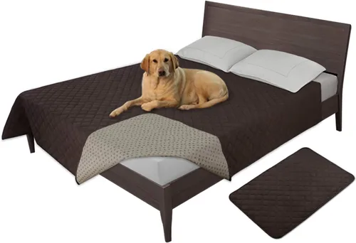 Vista 26 de Easy-Going - Funda impermeable 100% para cama de perro, manta antideslizante para mascotas para muebles, funda lavable para sofá, funda de repuesto