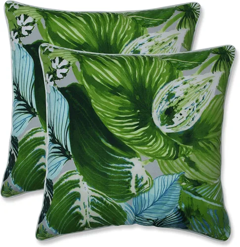 Vista 28 de Pillow Perfect Almohadas lumbares Delray azul marino para exteriores/interiores, 11.5 x 18.5 pulgadas, paquete de 2
