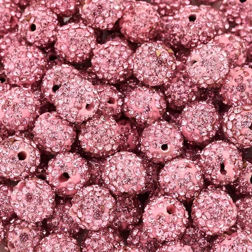 Vista 16 de Beadthoven - 100 cuentas de diamantes de imitación de arcilla de 0.394 pulgadas para la fabricación de joyas, cuentas de bola de disco de cristal