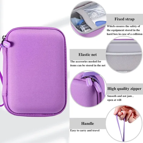 Vista 4 de Leayjeen Funda de transporte compatible con nebulizador inhalador portátil de mano para adultos y niños, atomizador de malla de mano, bolsa