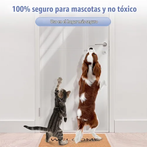 Vista 5 de Protector de arañazos de puerta contra arañazos de perros, 200 x 8.3 pulgadas, protector de arañazos para puerta de perro, cinta disuasoria ultra