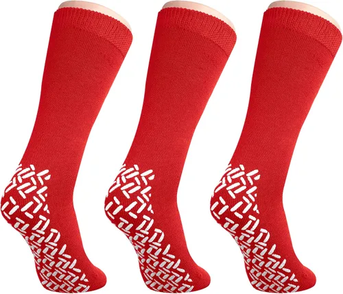 Vista 10 de NOBLES HEALTH CARE PRODUCT SOLUTIONS Paquete de 3 pares – Calcetines antideslizantes XXXL anchos para personas con diabetes hinchada en los pies