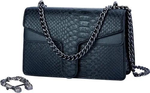 Vista 2 de GLOD JORLEE Trendy Chain Crossbody Shoulder Bags for Women - Luxury Leather Satchel Bag Evening Clutch Purse Handbags