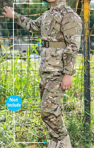Vista 2 de H World Shopping Tactical Airsoft - Ropa para niños BDU caza militar camuflaje uniforme de combate