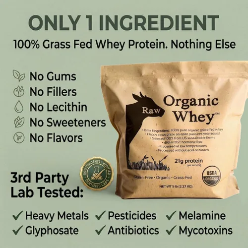 Vista 2 de Proteína de suero de vacas saludables y felices alimentadas 100 % con pasto, procesamiento en frío, no desnaturalizado, no OMG, 1