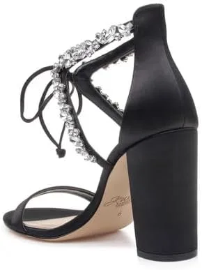 Vista 4 de Jewel Badgley Mischka Thamar Crystal Strappy Block Heel