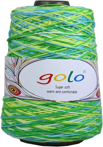 Vista 2 de golo Hilo de Cono de Lana para Tejer 8.8oz 400yd 100% Hilo de Lana para Tejer a Mano 402-Papel Envejecido