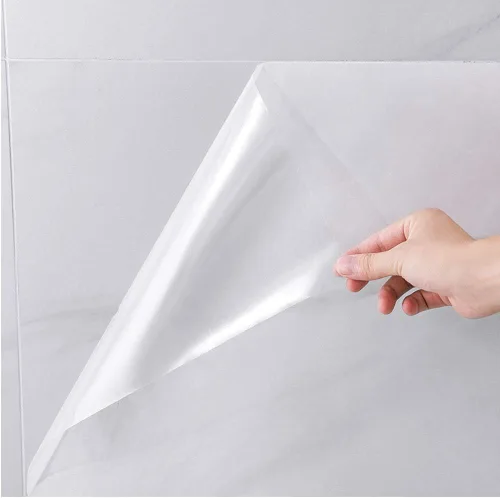 Vista 5 de Sufang 4 calcomanías de pared transparentes a prueba de aceite, papel tapiz protector de pared para cocina, protector de pared, impermeable