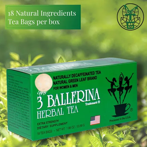 Vista 7 de 3 Ballerina Bebida de Té Herbal Extra Fuerte, 18 unidades (paquete de 2) Traditional & All-Natural Ingredients Herbal Tea Drink for Men & Women